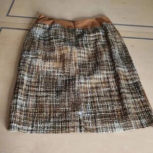 Vintage Harve Benard tan tweed women's skirt size 10